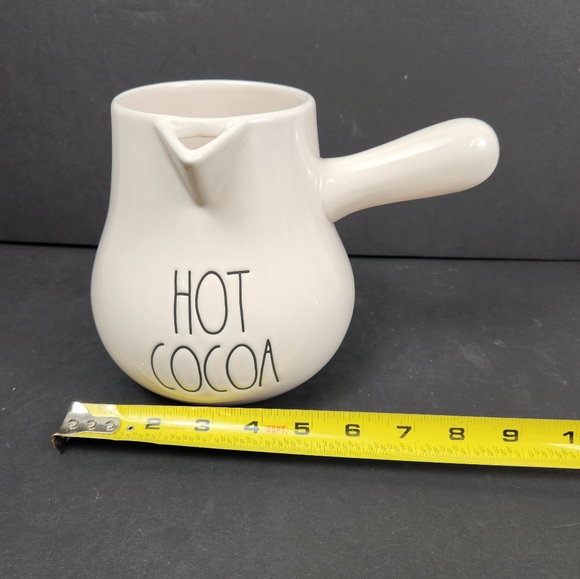 Rae Dunn HOT COCOA Pot LL Black Font White Ceramic Chocolate Bar RARE - Picture 9 of 10